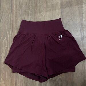 Gymshark Burgundy Athletic Shorts